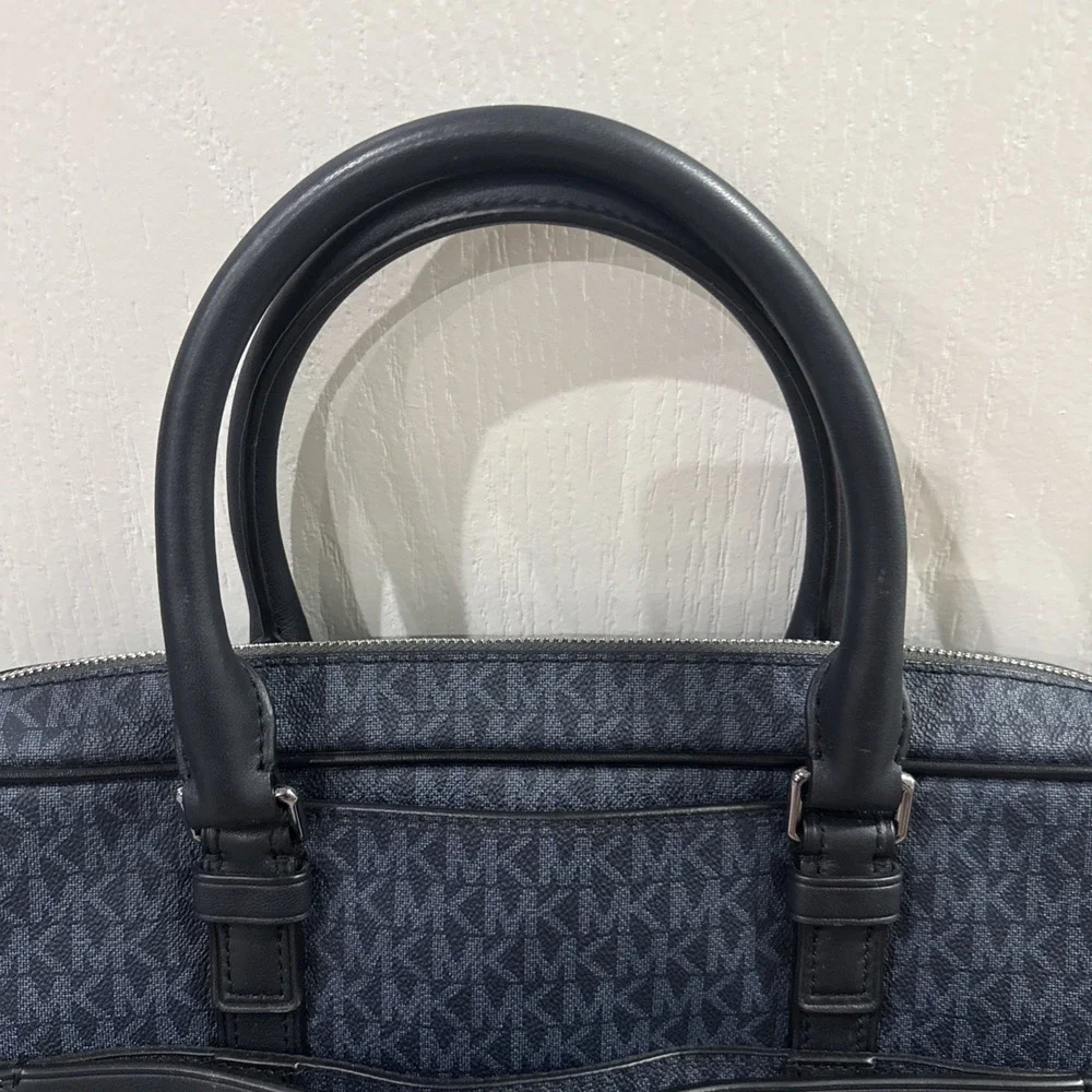 Michael Kors Hudson Logo Double Gusset Briefcase‎ Carry Laptop Bag Reg $425